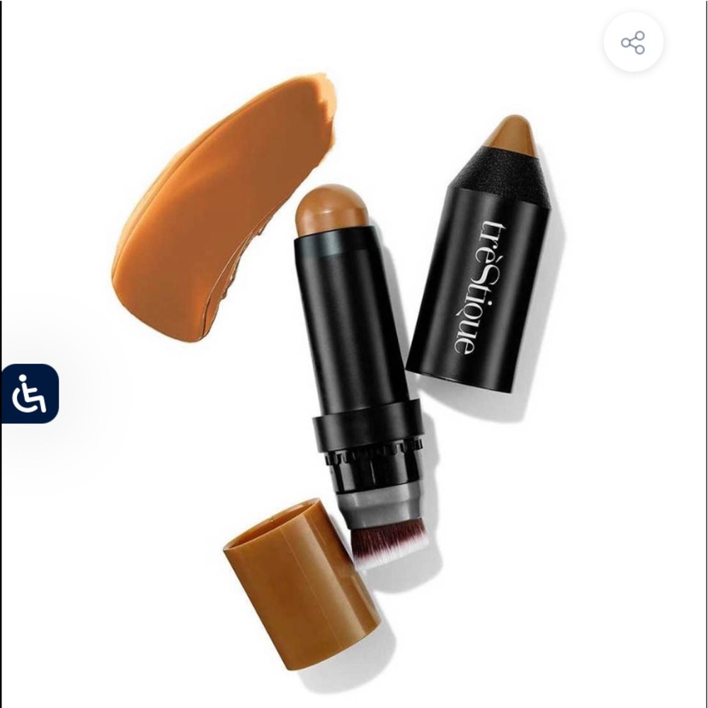 Bronzer stick with brush 2 in 1